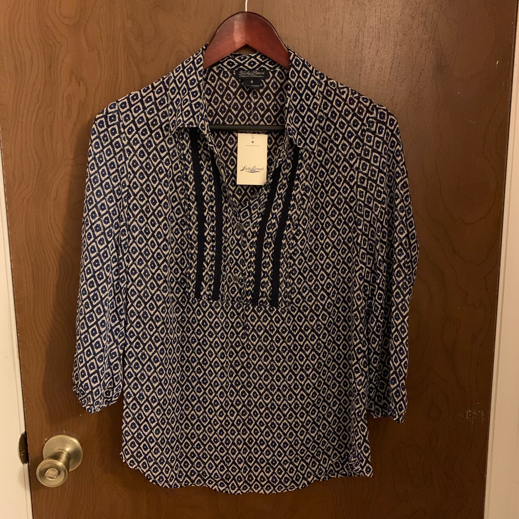 Retro Lucky Brand Diamond Tunic